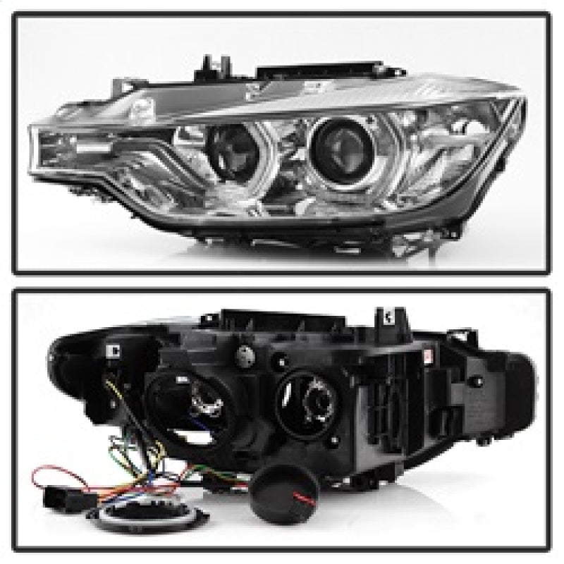 Phares de projecteur Spyder 12-14 BMW F30 Série 3 4DR - LED DRL - Chrome (PRO-YD-BMWF3012-DRL-C)