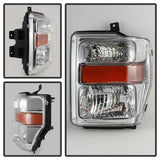xTune Ford F250/350/450 Super Duty 08-10 OEM Headlights Chrome HD-JH-FS08-AM-C