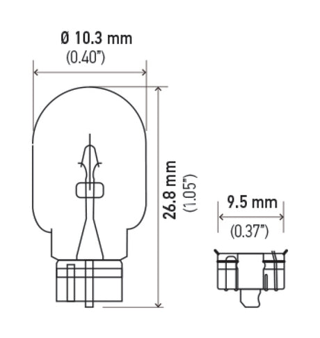 Ampoule Hella 168 12V 5W 3Cp W21X95D T325 (2)