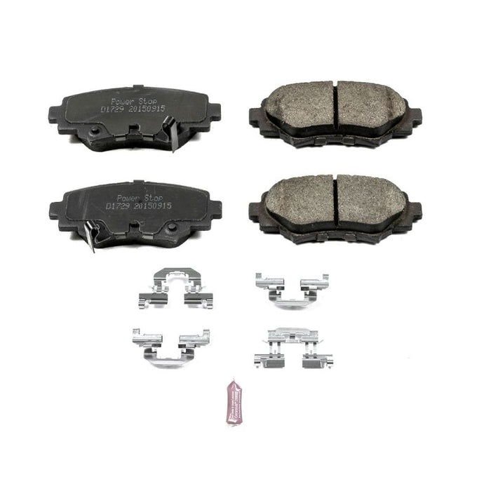 Plaquettes de frein arrière en céramique Power Stop 14-16 Mazda 3 Z17 Evolution avec matériel