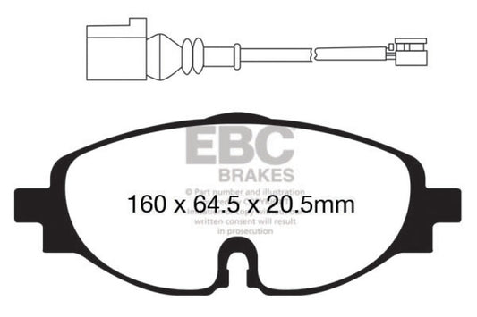 EBC 14+ Audi A3 1.8 Turbo Greenstuff Front Brake Pads