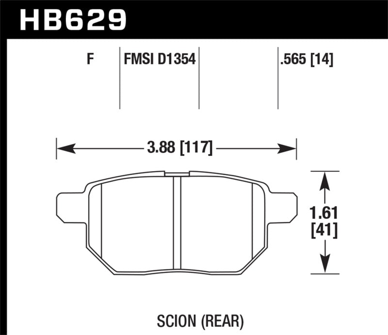 Plaquettes de frein arrière Hawk 08-15 Scion xB HPS 5.0