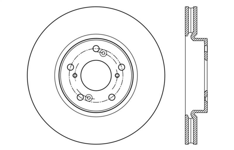 Disque de frein sport percé StopTech Cyro avant droit 13+ Honda Accord