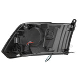 ANZO 09-18 Dodge Ram 1500 Phares de projecteur de style planche noirs avec halo