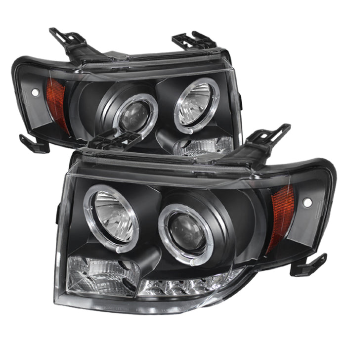 Phares de projecteur Spyder Ford Escape 08-12 Modèle halogène uniquement - DRL Noir PRO-YD-FES08-DRL-BK