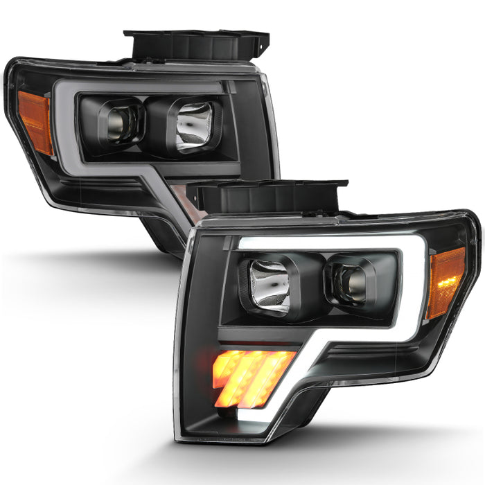 Barre lumineuse de projecteur ANZO 2009-2014 Ford F-150 G4 HL Noir Ambre