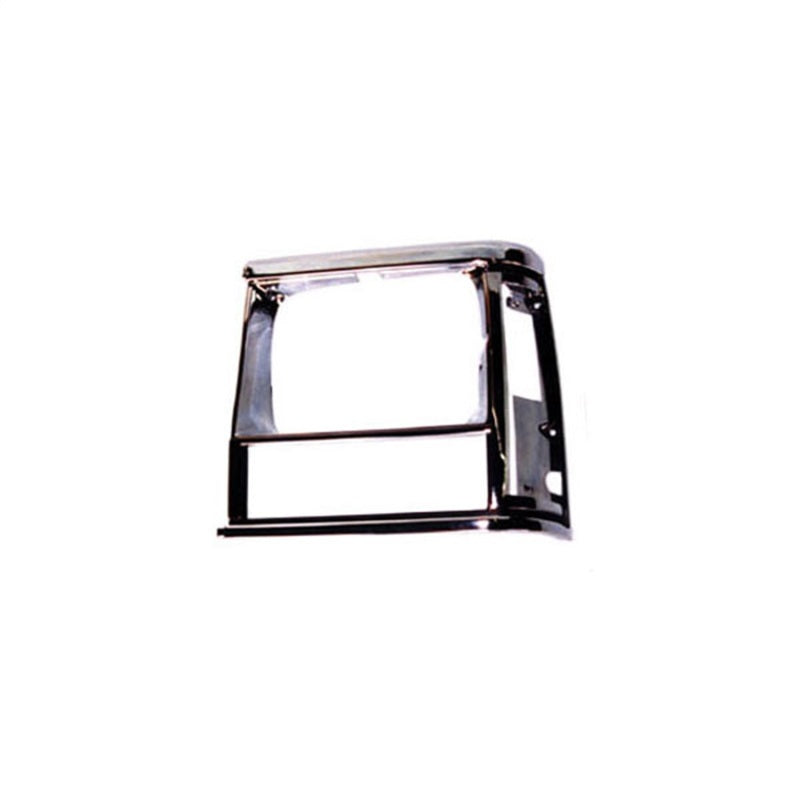 Omix LH Chrome Blk Headlight Bezel 84-01 Cherokee (XJ)