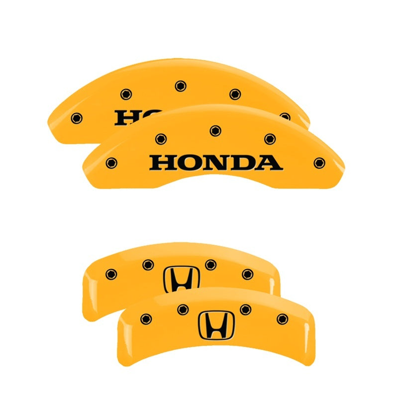 MGP 4 Caliper Covers Engraved Front & Rear MGP Yellow Finish Black Characters 2007 Honda CR-V