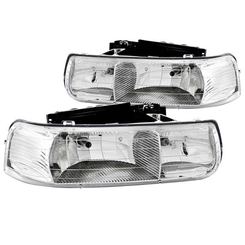 Phares en cristal chromés ANZO 1999-2002 Chevrolet Silverado 1500