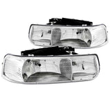 Phares en cristal chromés ANZO 1999-2002 Chevrolet Silverado 1500