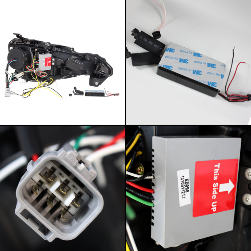 Phares de projecteur Spyder Scion FRS 12-14 CCFL Halo DRL LED Noir PRO-YD-SFRS12-CCFL-BK