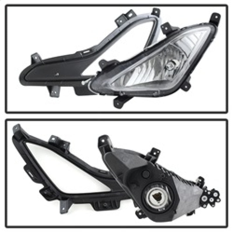 Feux antibrouillard Spyder Hyundai Elantra 2014+ de style OEM avec interrupteur transparent FL-HYE2014-C