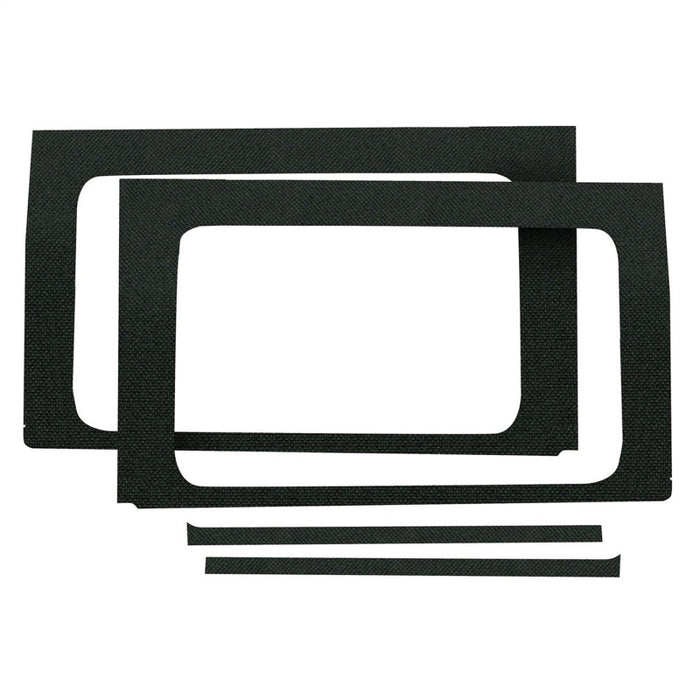 DEI 18-23 Jeep Wrangler JL 4 portes Boom Mat Garniture de lunette arrière - 4 pièces - Noir