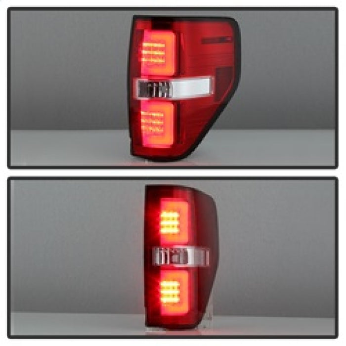 Barre lumineuse LED arrière Spyder 09-14 Ford F150 V2 - Rouge transparent (ALT-YD-FF15009V2-LBLED-RC)