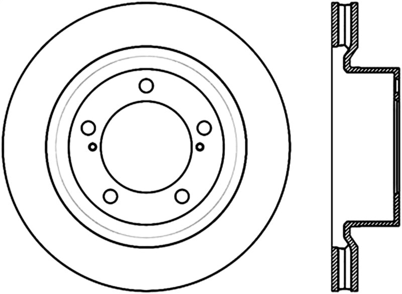 Disque de frein avant gauche rainuré et percé StopTech 17-18 Lexus LX SportStop Cryo