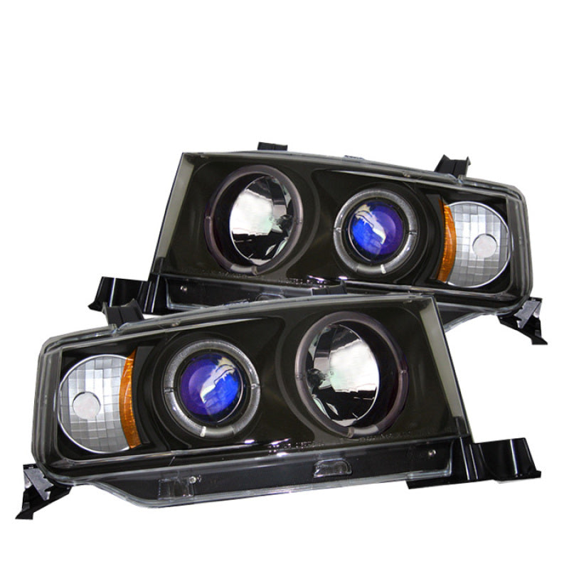 Phares de projecteur Spyder Scion XB 03-07 LED Halo noir haut H1 bas 9006 PRO-YD-TSXB03-HL-BK