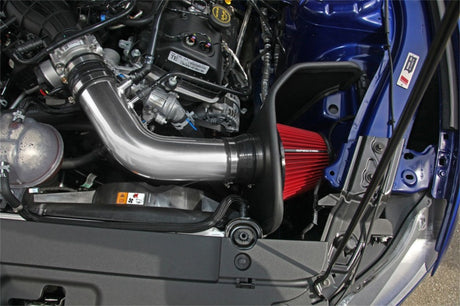 Kit d'admission d'air Spectre 15-16 Ford Mustang V6-3.7LF/I - Poli avec filtre rouge