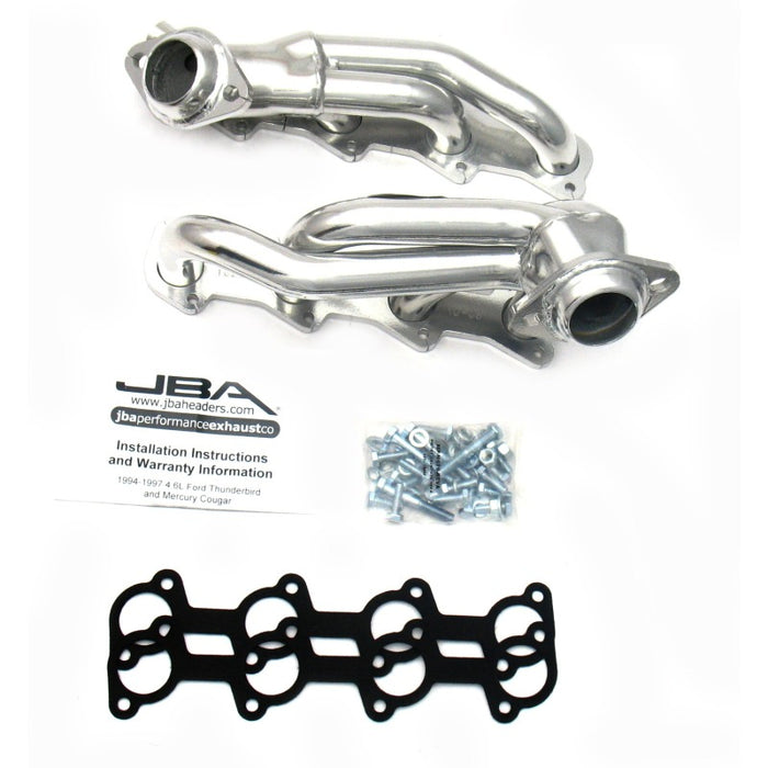 Collecteur d'échappement JBA 94-97 Ford Thunderbird 4,6 L 2 soupapes 1-1/2 po primaire argent Ctd Cat4Ward