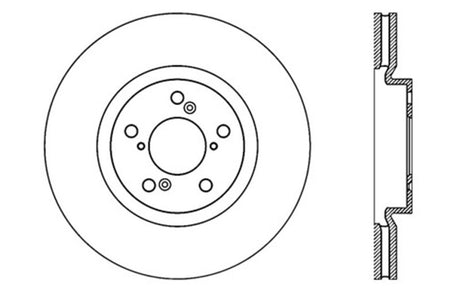 Rotor avant gauche fendu et percé StopTech 07-08 Acura MDX SportStop
