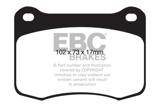 EBC 08+ Lexus IS-F 5.0 Yellowstuff Rear Brake Pads