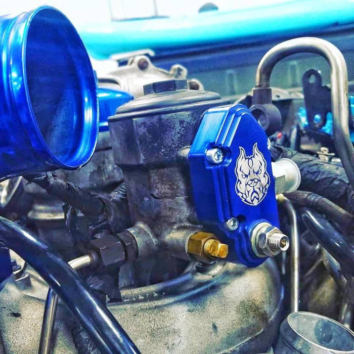 Kit de ressorts bleus Sinister Diesel 03-07 Ford Powerstroke 6.0L avec boîtier de ressort à billettes réglable