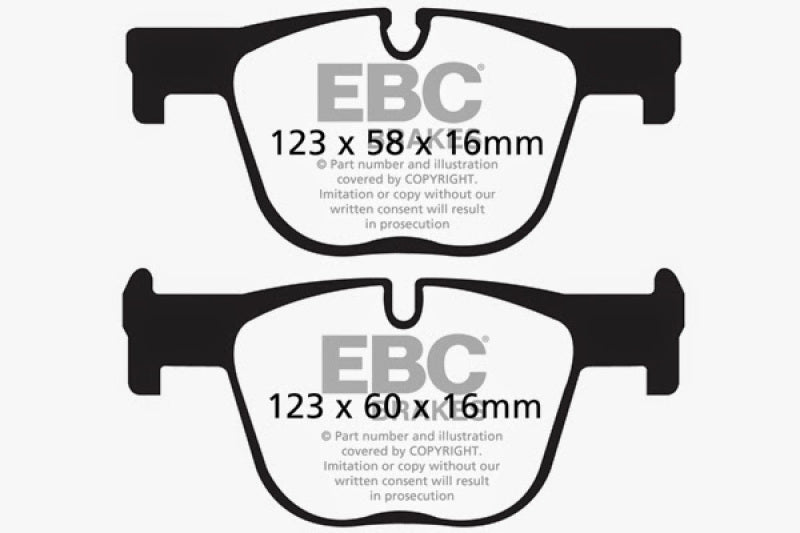 Plaquettes de frein arrière Redstuff EBC 12+ pour BMW 335 3.0 Turbo (F30)