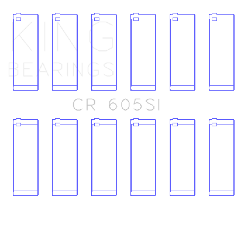 King Engine Bearings GM 2.8L/3.4L V6 (Size 0.75) Connecting Rod Bearings Set of 6