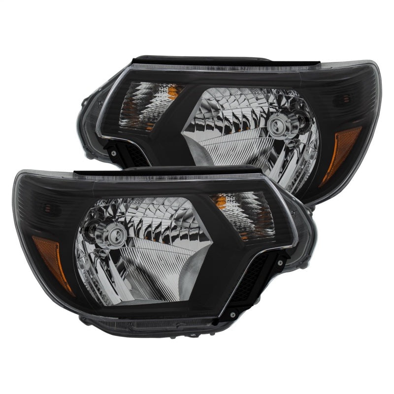 ANZO 2012-2015 Toyota Tacoma Crystal Headlights Black