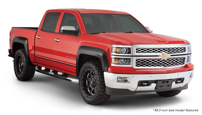 Élargisseurs d'aile style extension Bushwacker 15-18 Chevy Silverado 2500 HD Fleetside 4 pièces - Noir