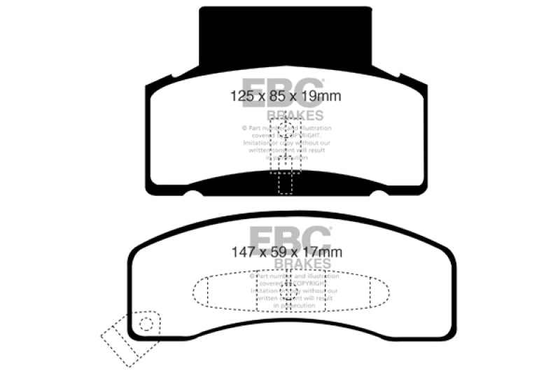 Plaquettes de frein avant EBC Ultimax2 pour Chevrolet C30 DRW 92-99