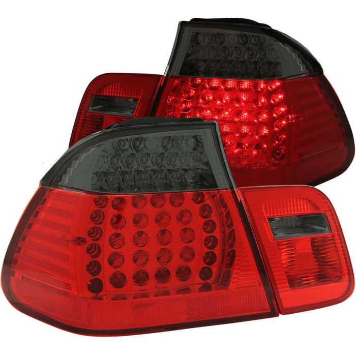 ANZO 1999-2001 BMW Série 3 E46 Feux arrière à LED Rouge/Fumée 2 pièces