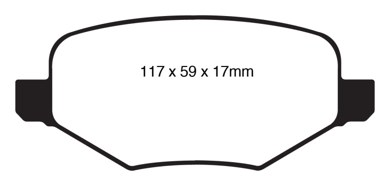 Plaquettes de frein arrière EBC 11-14 Ford Edge 2.0 Turbo Redstuff