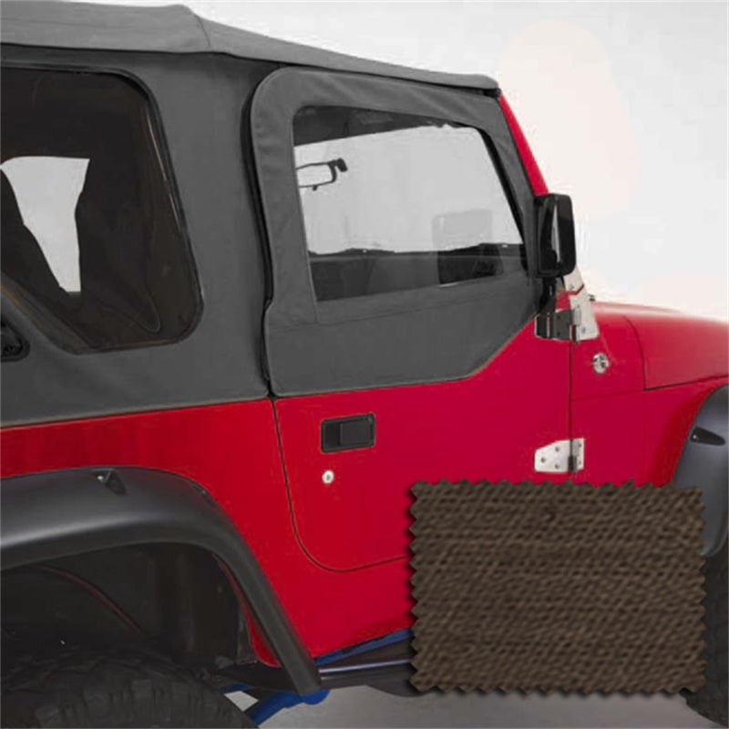 Kit de porte supérieure souple Rugged Ridge Khaki Denim 97-06 Jeep Wrangler