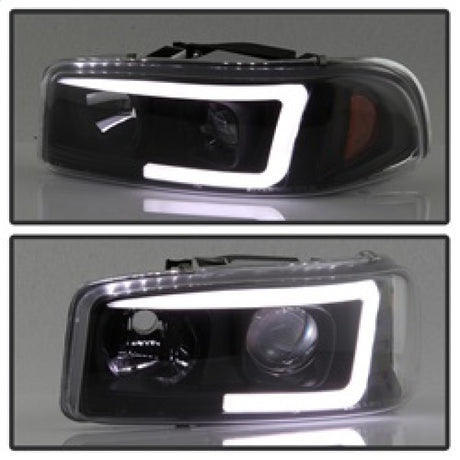 Phares de projecteur Spyder GMC Sierra 1500/2500/3500 99-06 V2 - DRL - Noir PRO-YD-CDE00V2-LB-BK