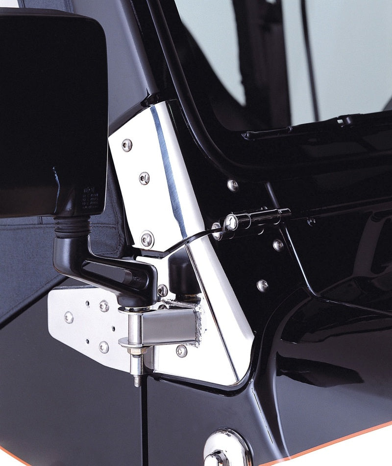 Supports de relocalisation de rétroviseurs en acier inoxydable pour Jeep Wrangler TJ 97-02 Rugged Ridge