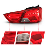 Feux arrière à LED ANZO 14-18 Chevrolet Impala Rouge/Clair