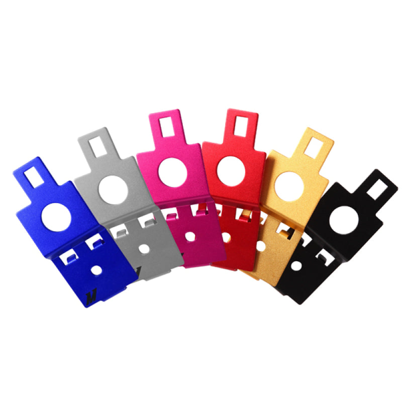 Support de radiateur en aluminium Mishimoto 02-07 Subaru Impreza WRX - Bleu anodisé