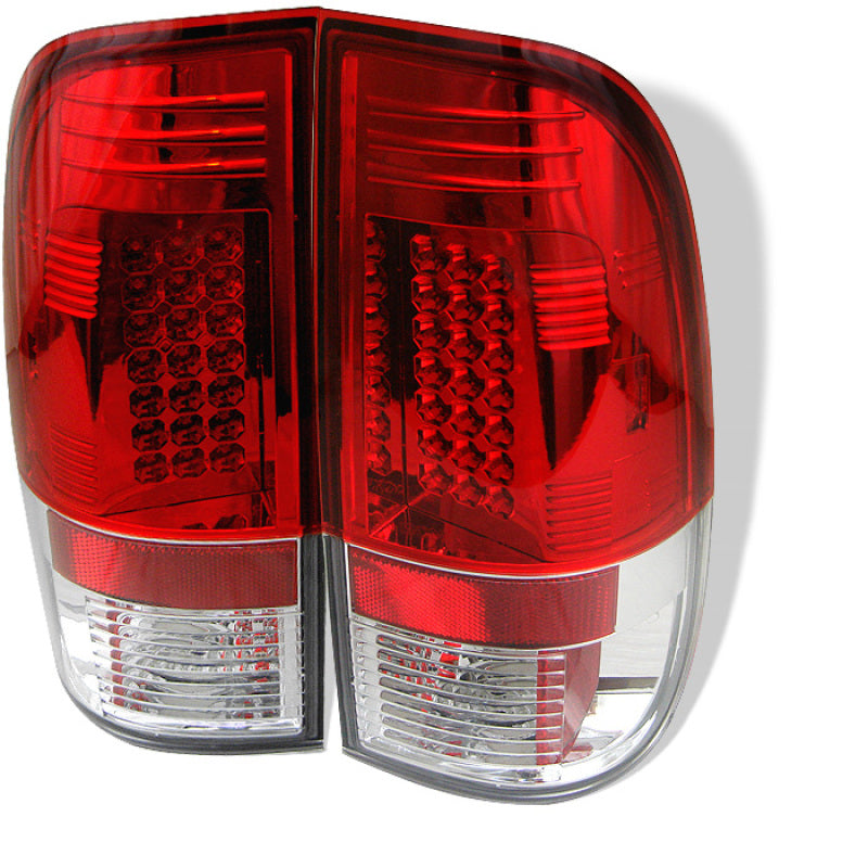 Spyder Ford F150 side 97-03/F250/350 Duty 99-07 LED Tail Lights Red Clear ALT-YD-FF15097-LED-RC