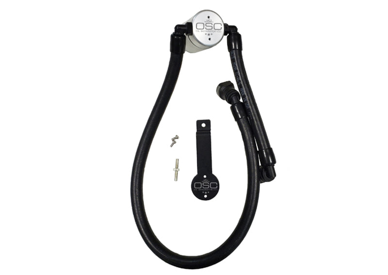Séparateur d'huile J&amp;L 3.0 côté passager 2011-14 Mustang GT/12-13 Boss 302 support à distance - anodisé transparent