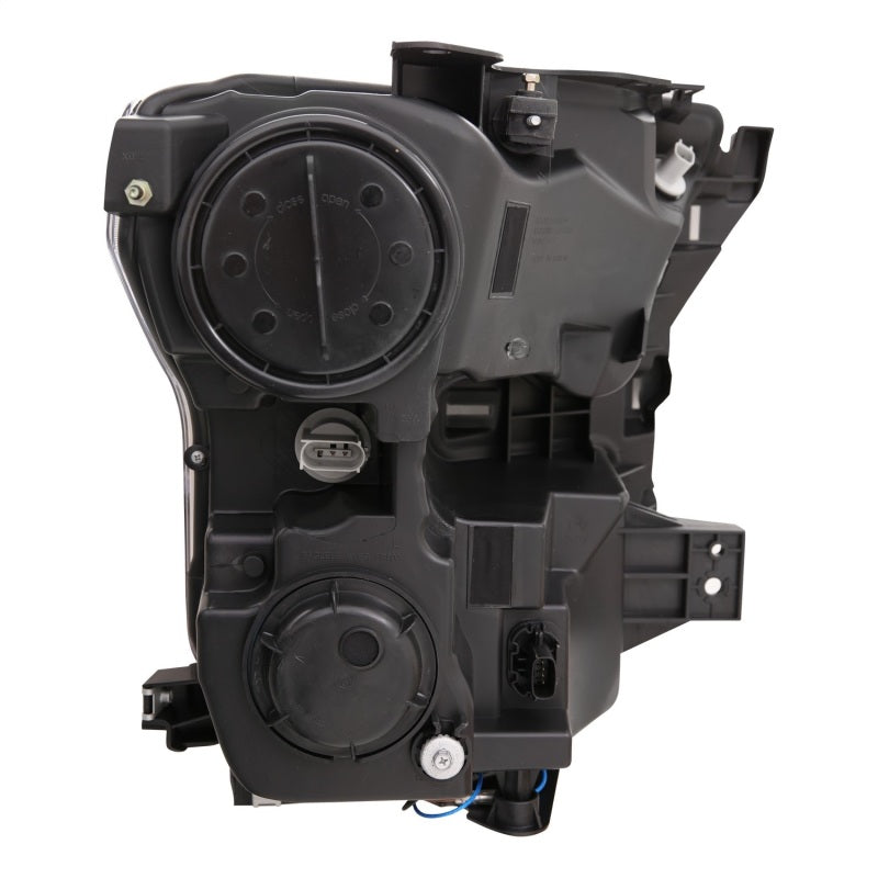 Phares de projet ANZO 15-17 Ford F-150 avec design de style planche noir avec clignotant séquentiel ambre