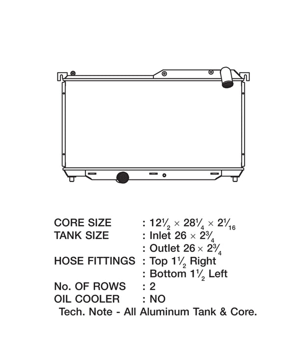 Radiateur CSF 92-97 Mazda RX-7