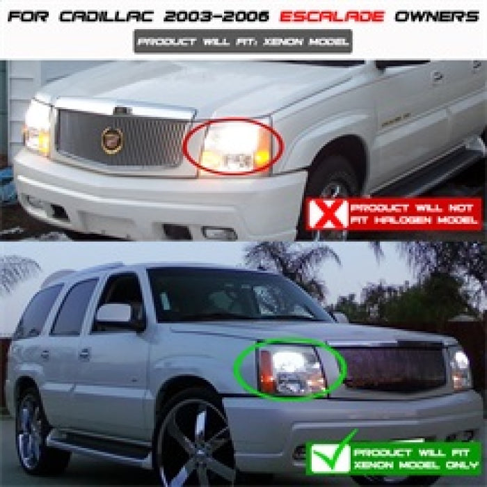 Projecteur Spyder Cadillac Escalade 02-06 Modèle Xénon/HID - LED Halo DRL Blk PRO-YD-CE02-HID-DRL-BK