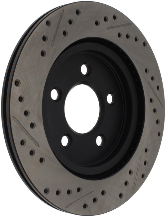 Disque de frein arrière gauche fendu et percé StopTech pour Ford Mustang 05-10