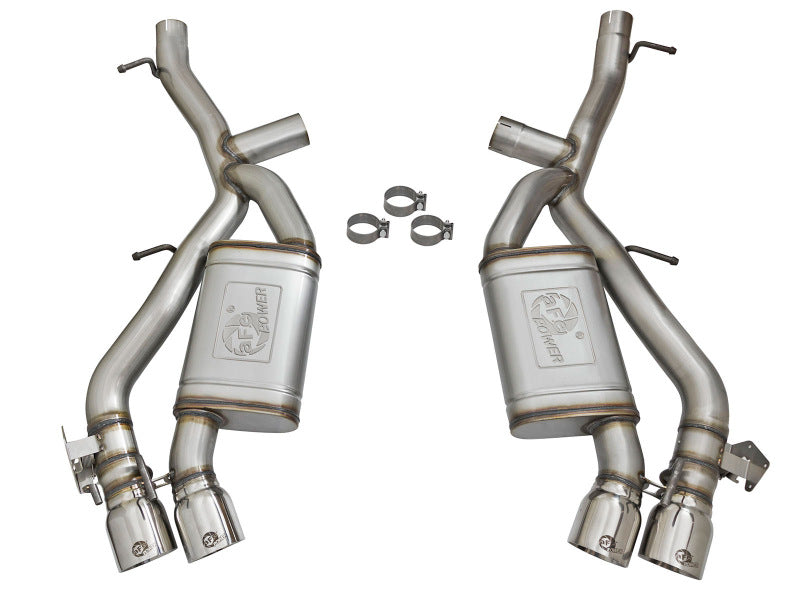 aFe MACHForce XP 3in 304 SS Axle-Back Dual Exhaust (NPP) w/ Polished Tips 16-17 Camaro SS V8-6.2L