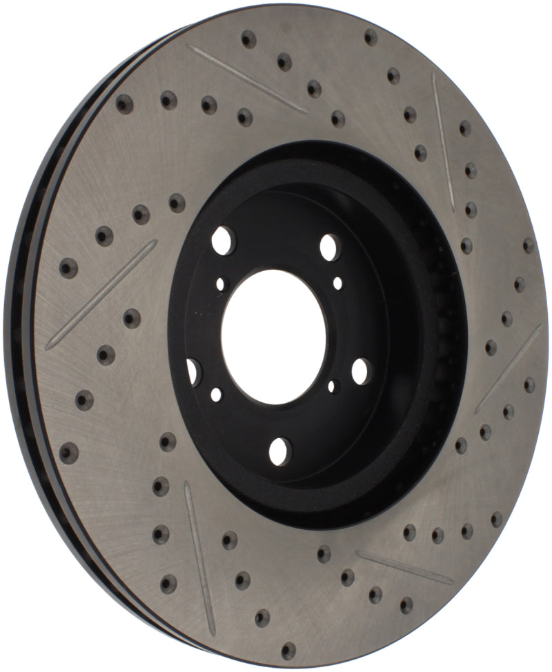Rotor avant droit perforé et rainuré StopTech 07-08 Acura MDX SportStop