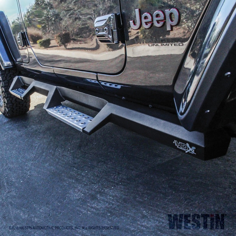 Marchepieds Westin/HDX 2018 Jeep Wrangler JL Unlimited Drop Nerf - Noir texturé