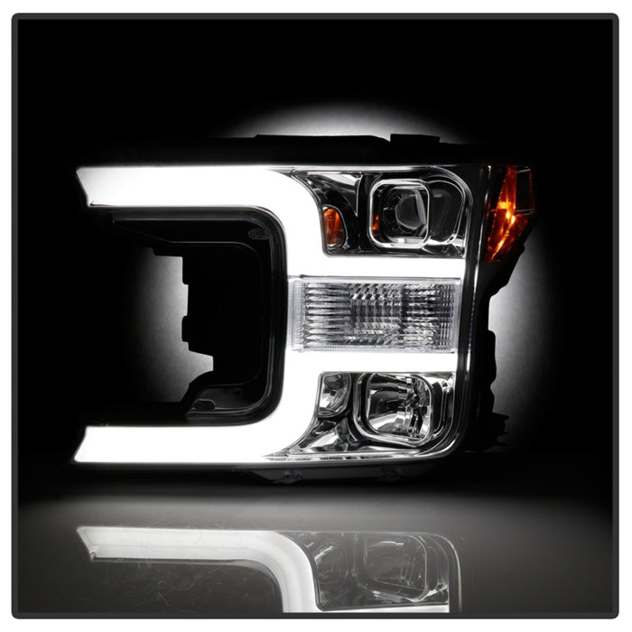 Phares de projecteur Spyder Signature Ford F150 18-19 (modèle halogène) - Chrome (PRO-YD-FF15018-LB-C)