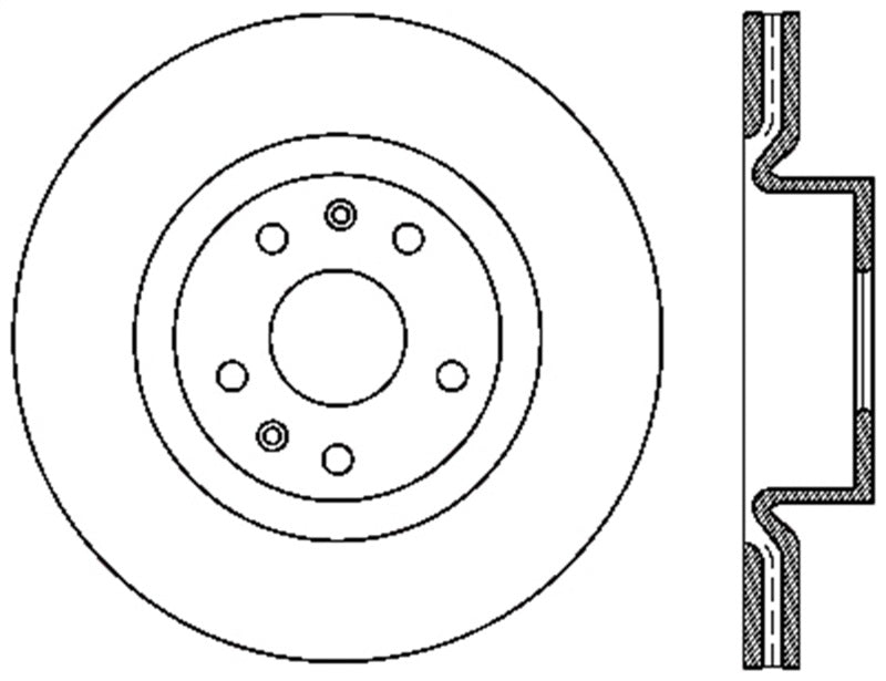 StopTech 10 Hyundai Genesis Coupe w/ Factory Brembo Slotted & Drilled Right Front Rotor