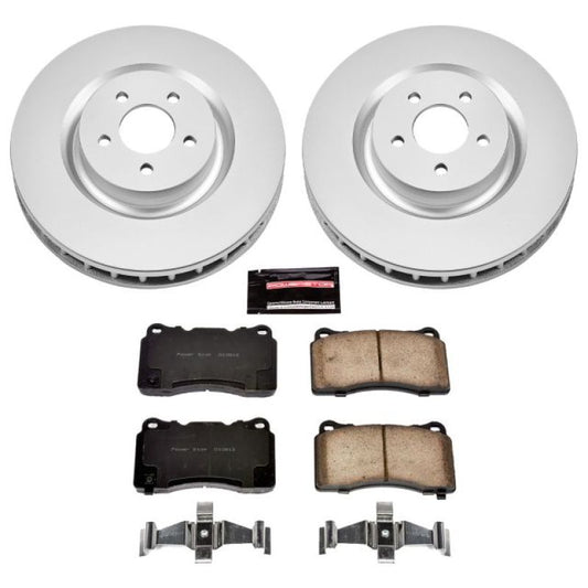 Power Stop 07-14 Ford Mustang Front Z17 Evolution Geomet Coated Brake Kit