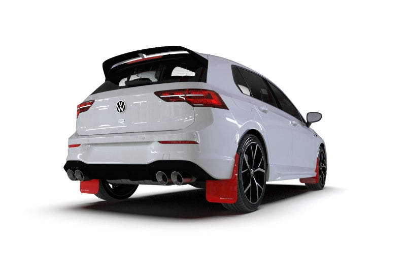 Garde-boue Rally Armor 2022 MK8 Volkswagen Golf GTI/R rouge UR avec logo blanc